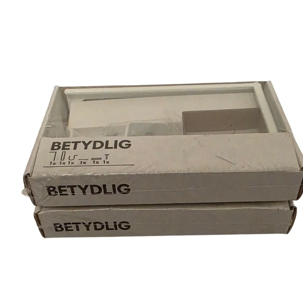 IKEA BETYDLIG Wall Ceiling Curtain Rod Bracket White 302.198.89 Set‎ of 2 NEW